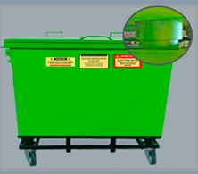 Contenedor en acero para basura